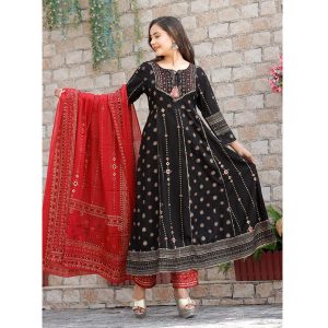 Umbrella Kurta Set Cotton Prin...