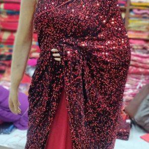 Jhiljhil Sitara sare Net Saree with Boarder
